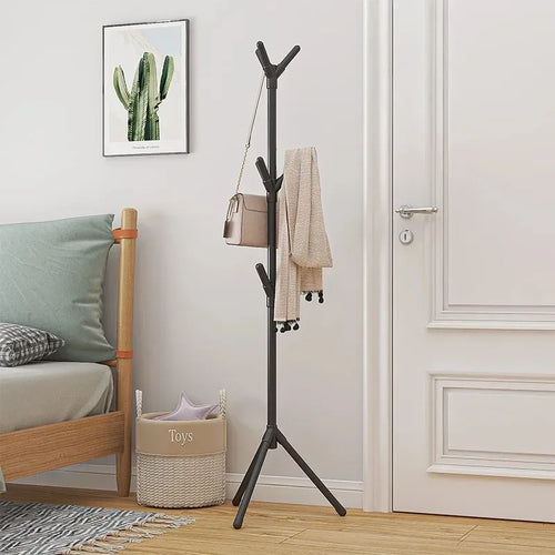 Tree Branch Clothes Rack Stand – Multi-Hook Mobile Coat Rack for Living Room & Home Storage